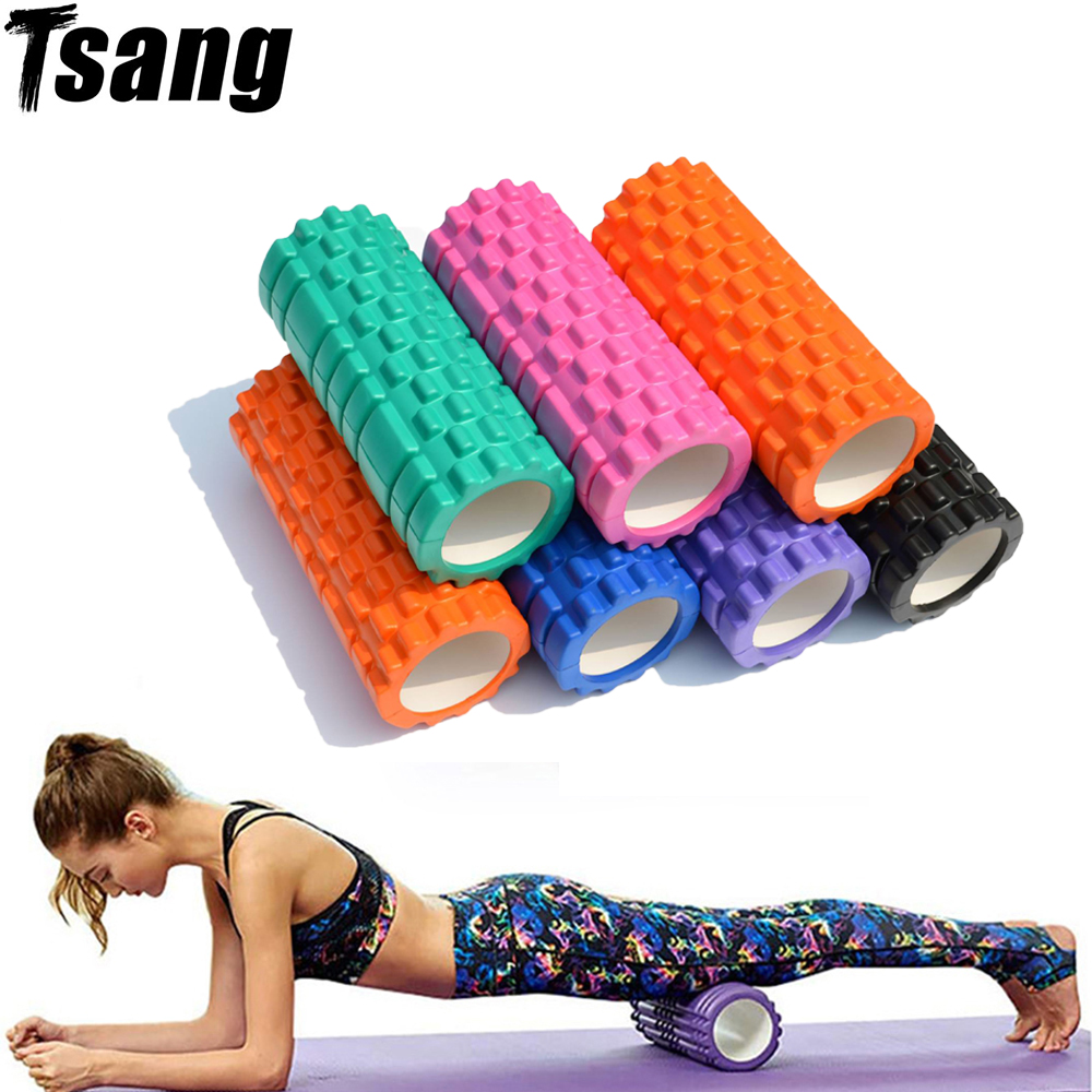 Pilates Yoga Roller - 26/33 ซม.คอลัมน์โยคะโฟมฟิตเนสพิลาทิสด้านหลังกล้ามเนื้อนวด Roller GYM Home Myofascial