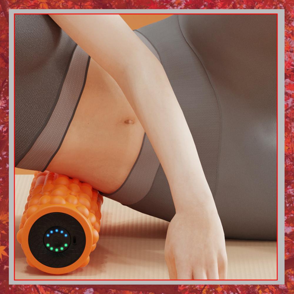 Pilates Yoga Roller - ลูกกลิ้งโฟมสั่นสะเทือนไฟฟ้า แบบชาร์จได้ 5 โหมด สำหรับโยคะ พิลาทิส