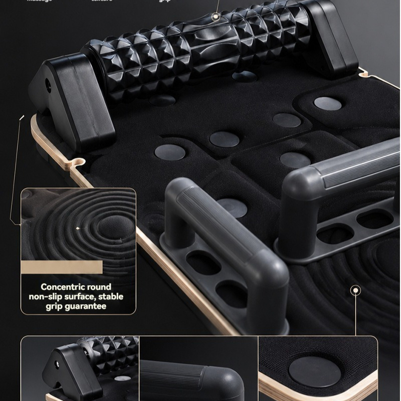Pilates Yoga Board - เตียงพิลาทิสแบบพับได้อเนกประสงค์ แผ่นโยคะสำหรับออกกำลังกาย อุปกรณ์ฟิตเนสสำหรับการออกกำลังกายที่บ้านเพื่อการปรับรูปร่าง