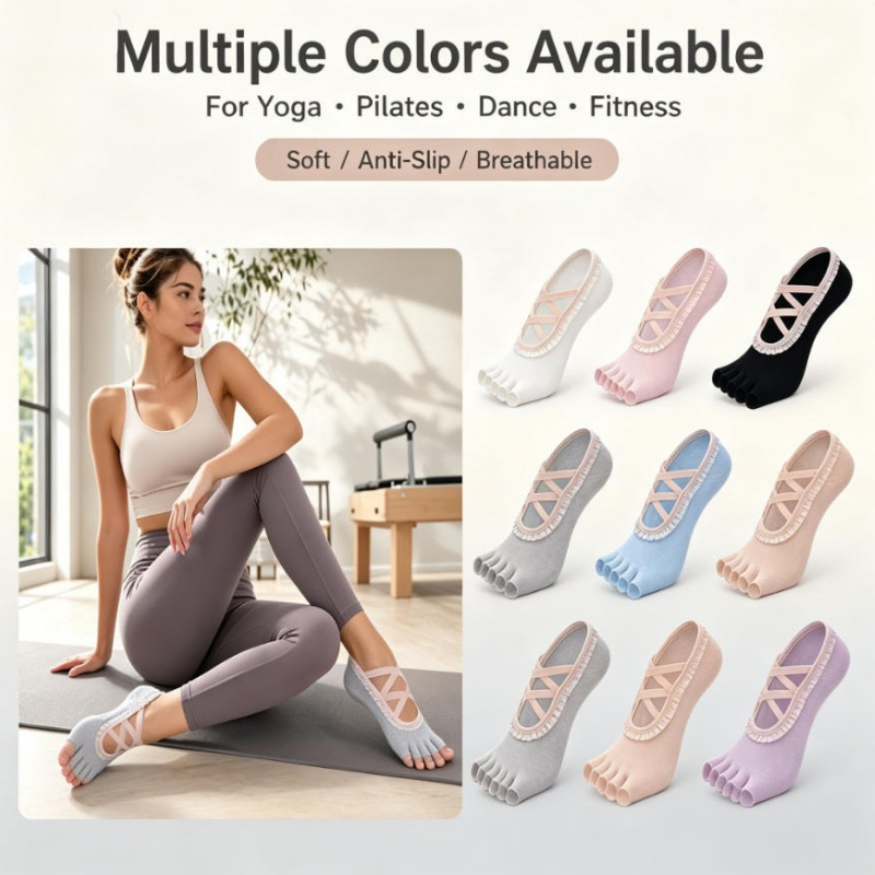 ถุงเท้าพิลาทิสสำหรับผู้หญิง กั - Pilates Yoga Barre บทวิจารณ์และราคา