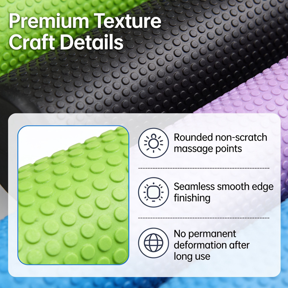 ลูกกลิ้งโยคะทรงกลมทำจากโฟม EVA - Pilates Yoga Roller บทวิจารณ์และราคา