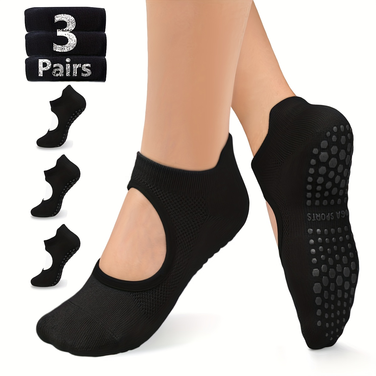ถุงเท้ากันลื่นสำหรับผู้หญิง สำ - Pilates Yoga Barre บทวิจารณ์และราคา