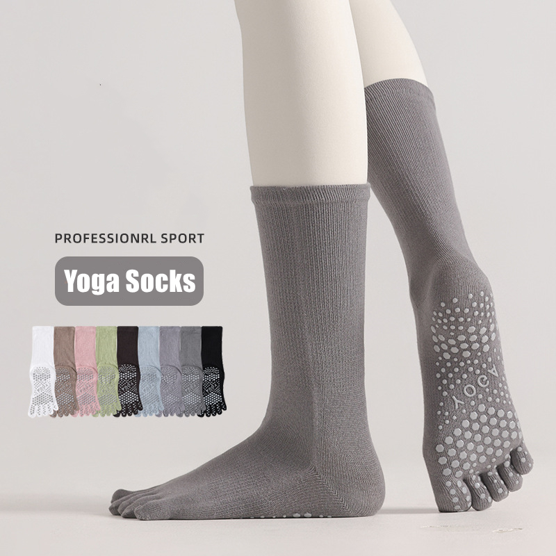 ถุงเท้าโยคะผู้หญิง 1 คู่ สีลูก - Pilates Yoga Youtube บทวิจารณ์และราคา
