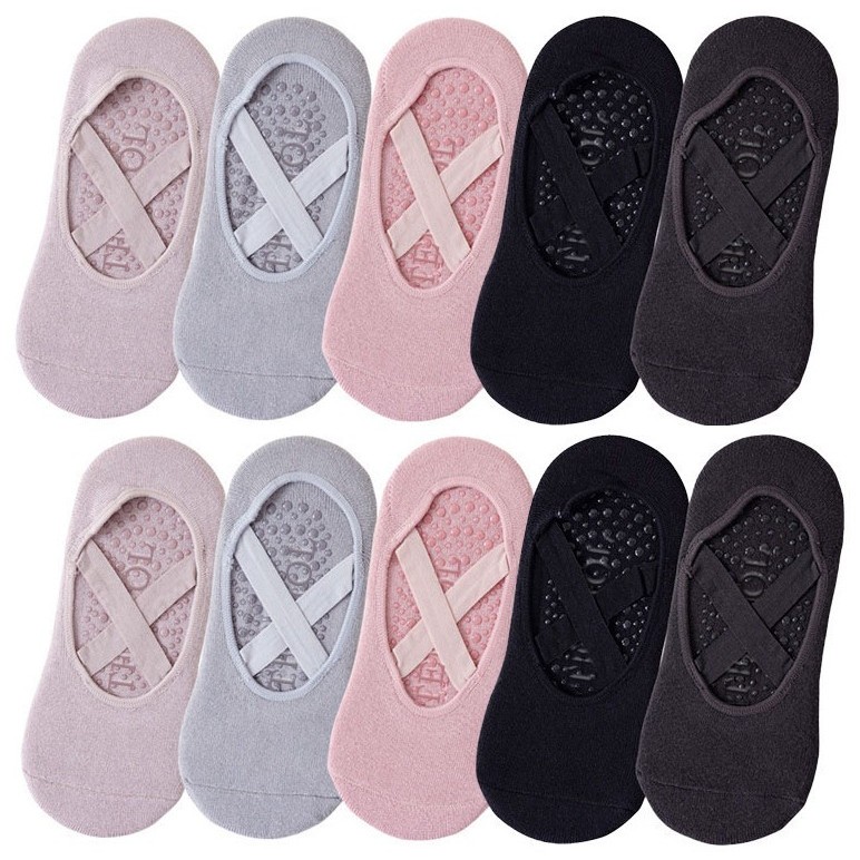 1/3 คู่ ถุงเท้าโยคะ ผู้หญิง ผ้ - Pilates Yoga Barre บทวิจารณ์และราคา
