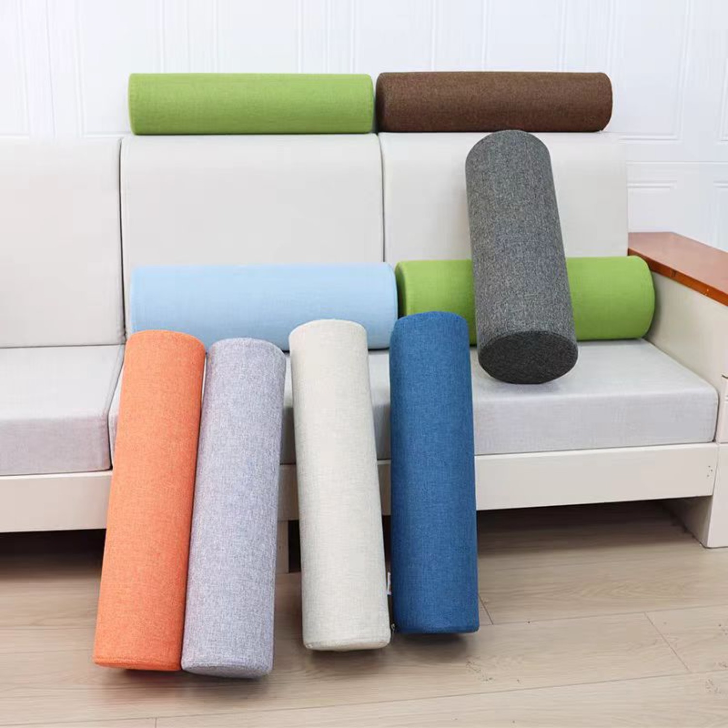 หมอนทรงกระบอกผ้าลินินขนาดเส้นผ - Bolster Cushion Round บทวิจารณ์และราคา