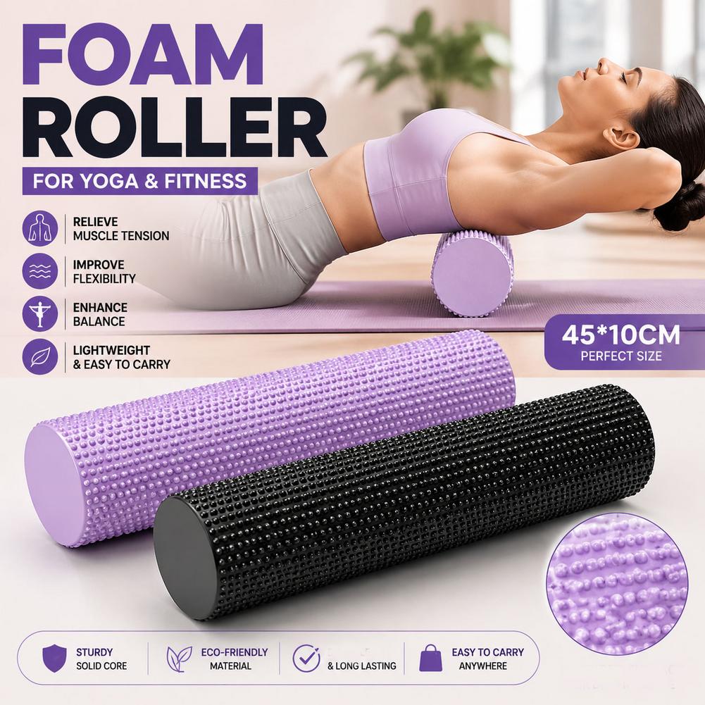 ลูกกลิ้งโฟมโยคะ EVA ความหนาแน่ - Pilates Yoga Roller บทวิจารณ์และราคา