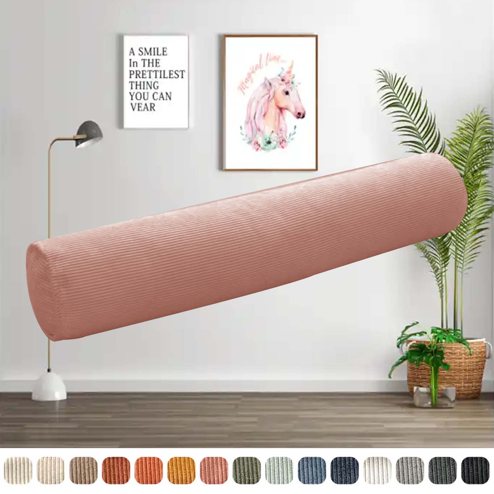 หมอนทรงกระบอกผ้าลูกฟูกแบบยาว ม - Bolster Cushion Round บทวิจารณ์และราคา