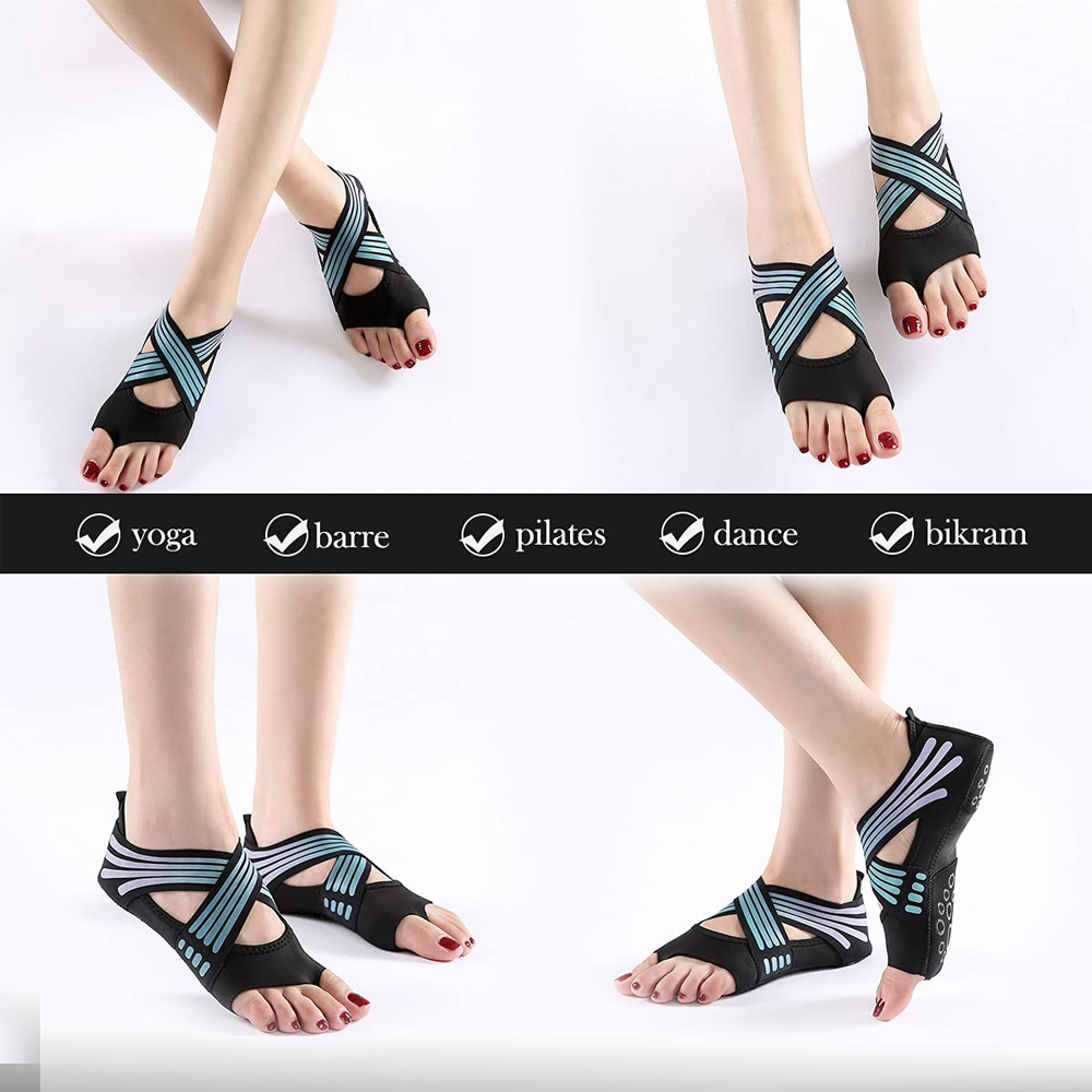 ถุงเท้าโยคะแบบไม่มีนิ้วเท้า 1  - Pilates Yoga Barre บทวิจารณ์และราคา