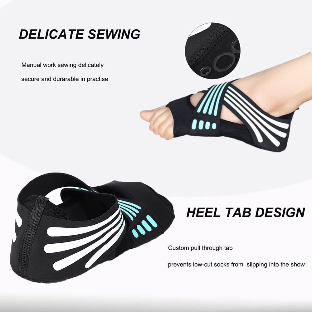 ถุงเท้าโยคะแบบไม่มีนิ้วเท้า 1  - Pilates Yoga Barre บทวิจารณ์และราคา