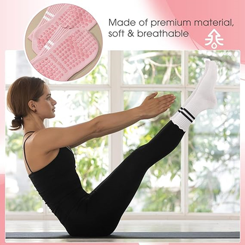 ถุงเท้าพิลาทิสลายทาง 1 คู่สำหร - Pilates Yoga Barre บทวิจารณ์และราคา
